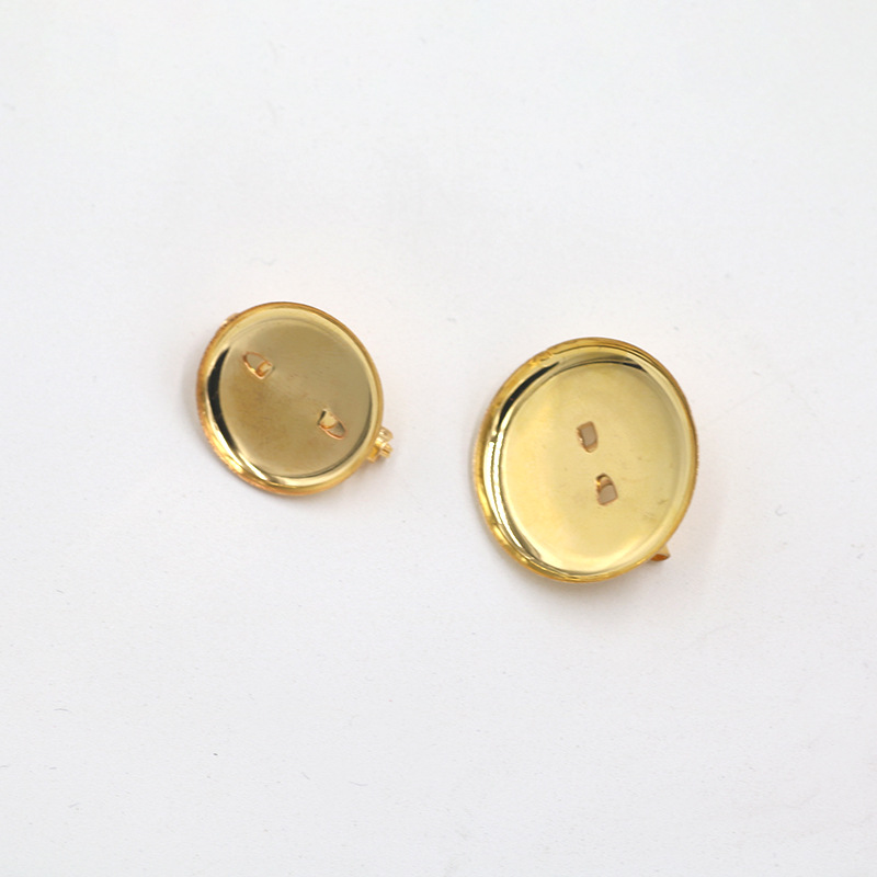 Manufacturer Wholesale Metal Disc Pin Dual-Purpose Round Tray Brooch Corsage Base Buckle Pin DIY Jewelry Accessories