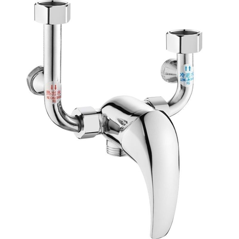 All copper mixing valve electric water heater open switch valve household school engineering bathroom large flow U-shaped mixing valve