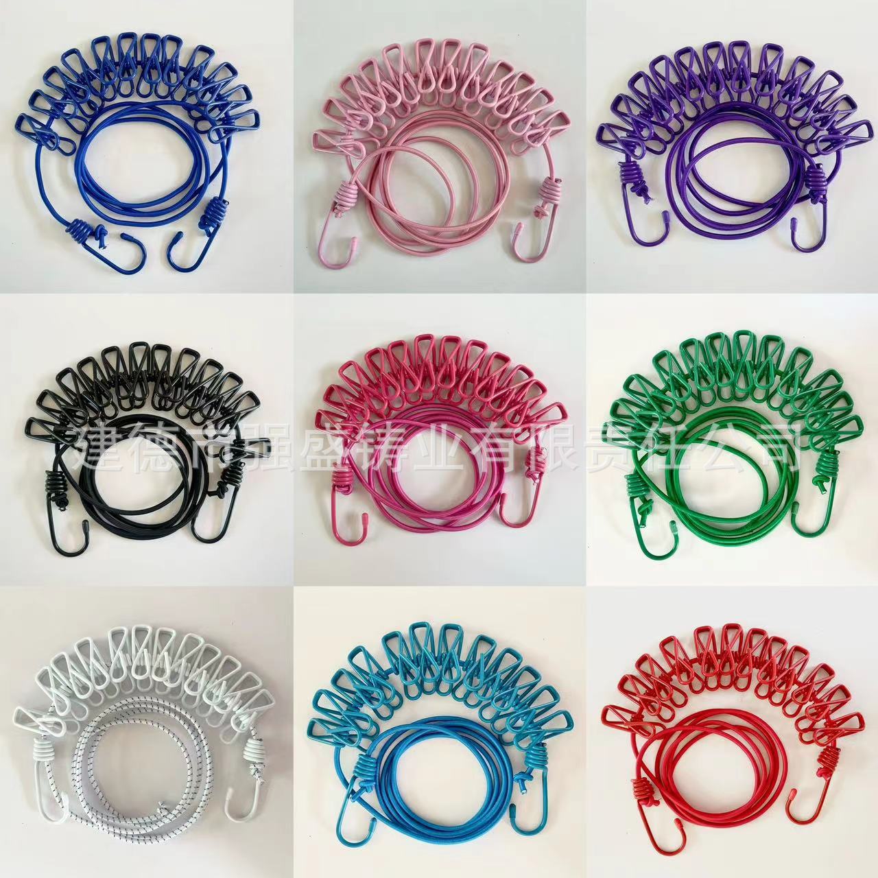 Прямые поставки с фабрики портативная веревка для одежды цветная для кемпинга на улице, общежития, путешествий, автомобильная сушилка, трансграничная доставка