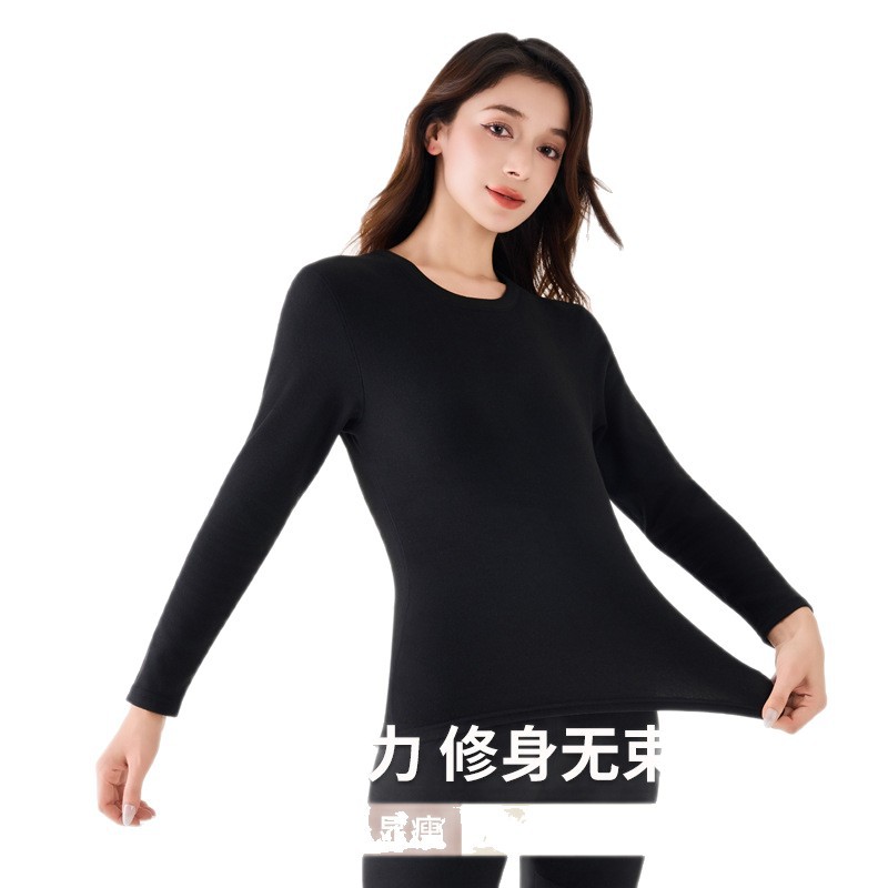 Winter Wool Silk Ab Surface Thermal Suit Men and Women Autumn Clothes and Pants Self-Heating Patch Thermal Underwear Set