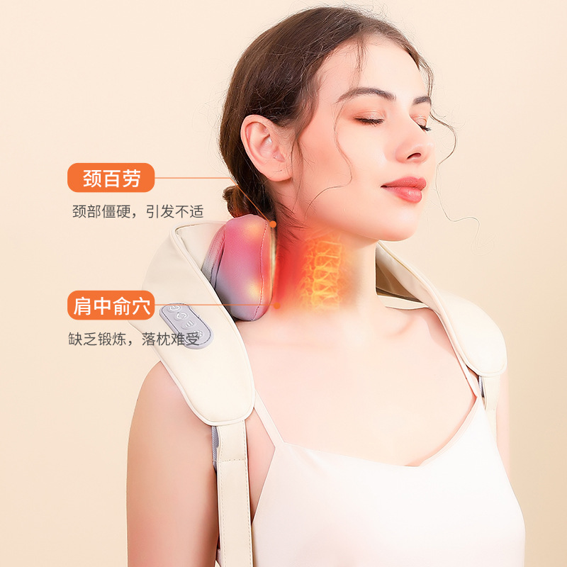 New oblique square machine massage machine shoulder and neck massage machine cervical hot compress home cervical massage massage machine in stock wholesale