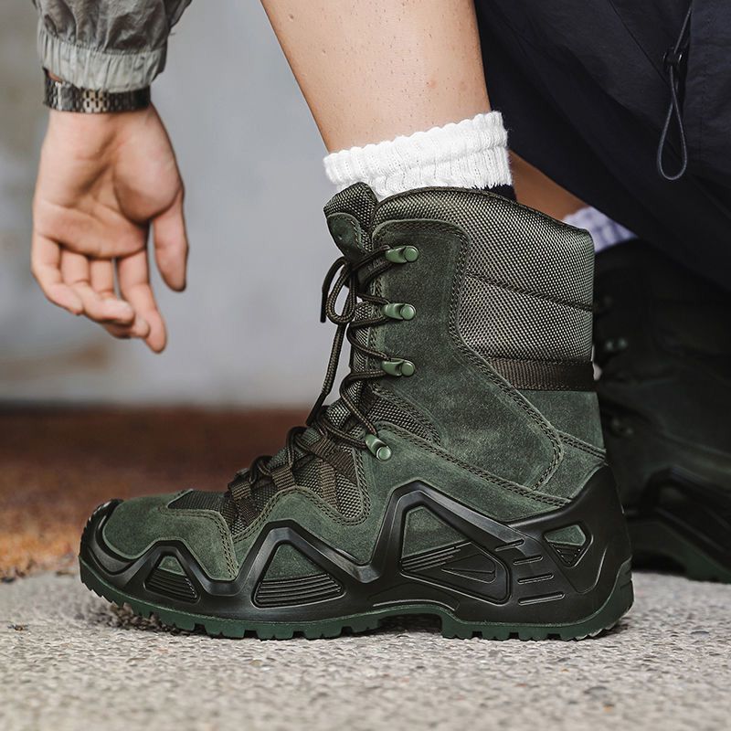 Полный комплект походной обуви, высокие нескользящие тактические ботинки, износостойкие тактические ботинки для походов, защитная обувь, дышащие ботинки для мужчин