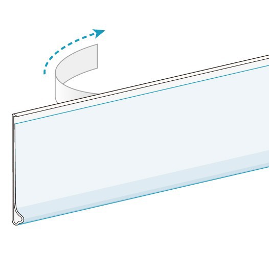 Factory in stock price bar shelf plastic label profile flat with double-sided adhesive high permeability supermarket price tag