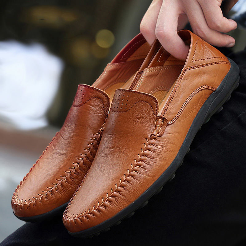Men's New Leather Shoes, Simple Casual British Business Leather Shoes, Comfortable Texture, Fashionable Korean Style Trendy Men's Shoes