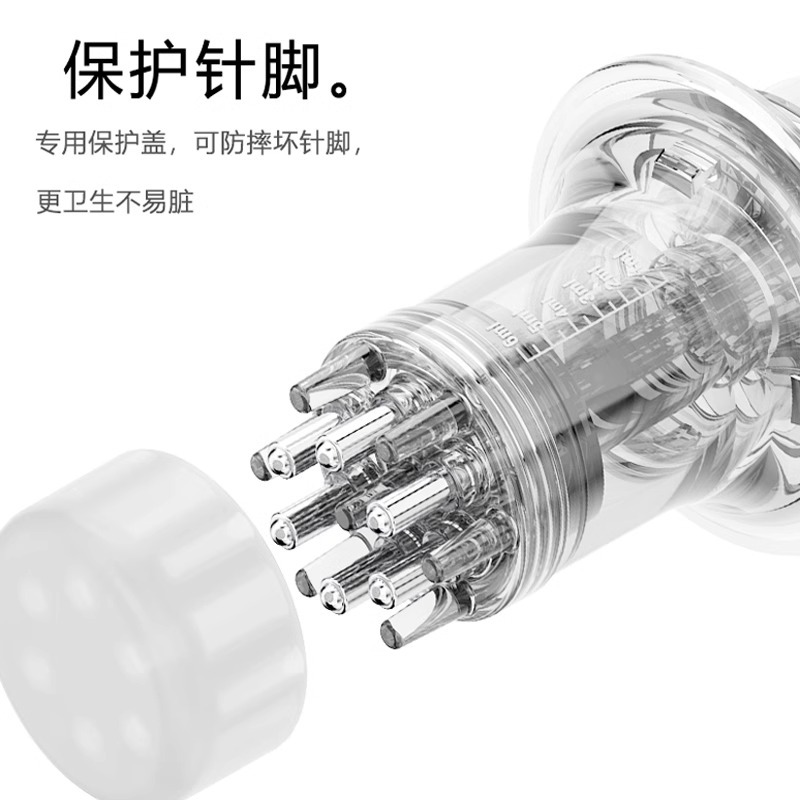 Scalp medicine applicator Mino foam ball medicine paste-like dil gel liquid guide comb transparent hair liquid massager