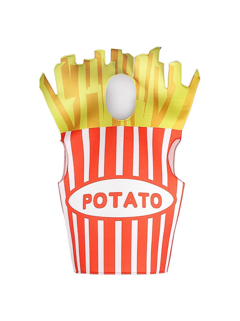 Amazon Halloween Snacks Funny Cosplay Costumes French Fries Adult Men and Women Children Parent-Child Stage Performance Costumes