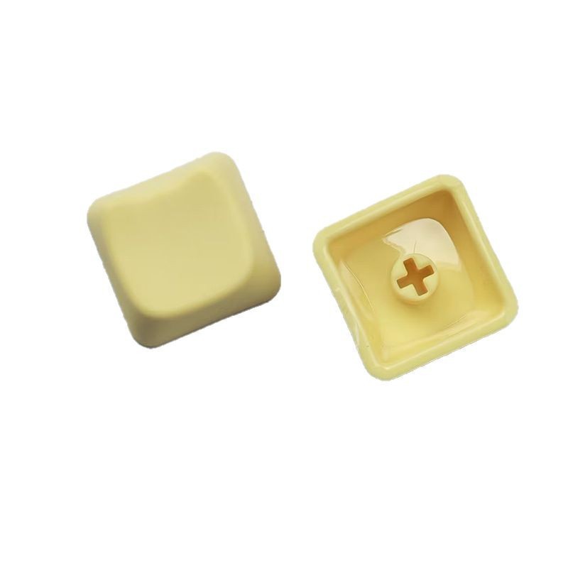 PBT material cat head Macaron multicolor mx cross chrysanthemum surface frosted back glossy personality non-engraved keycap