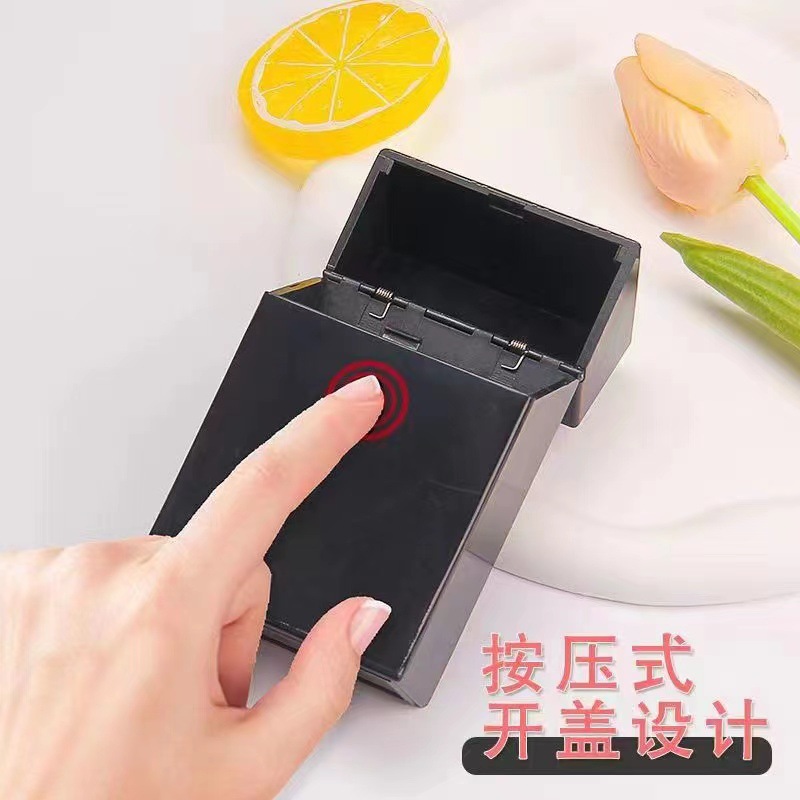 Ins Style Solid Color Black and White Small Card Storage Box Flip Cigarette Box Card Film Goo Card Bomb Lid Storage Box Small Card Box