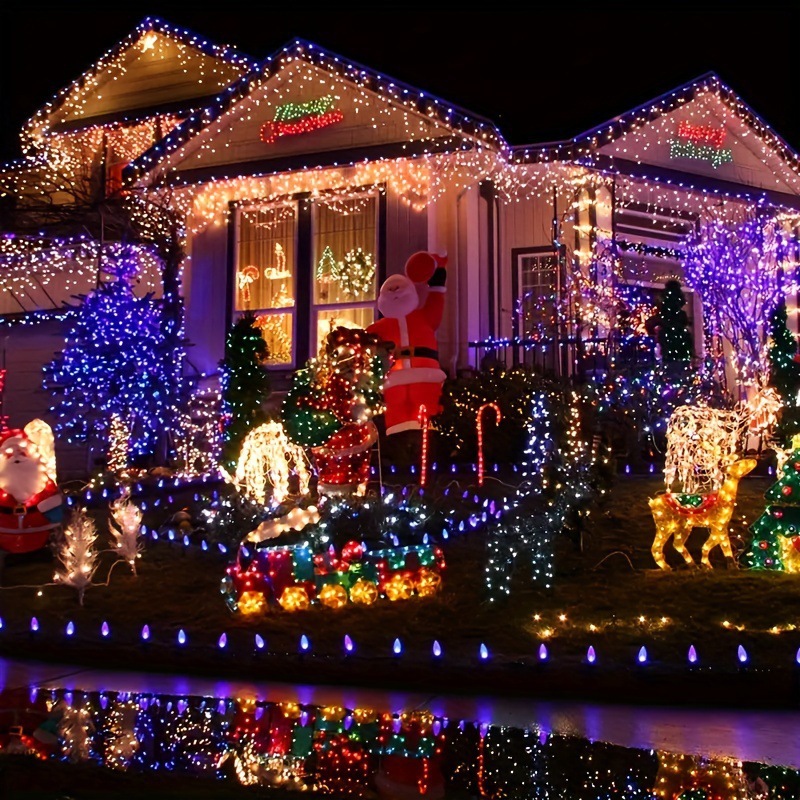 2026 New Cross-Border Dropshipping 1 Pack of 98 Feet 300 Led Multicolor Christmas Light String