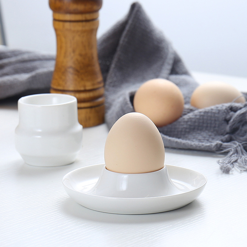 Egg tray ceramic egg cup creative egg dish breakfast egg cup simple European kitchen supplies egg rack White household