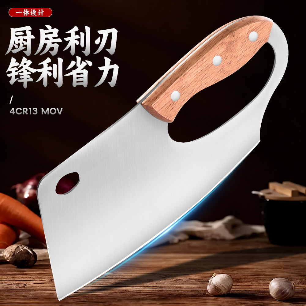 Новый кухонный нож с ручкой из дуба, экономящий силы, 1.8 мм, для женщин, для нарезки мяса, ручная работа