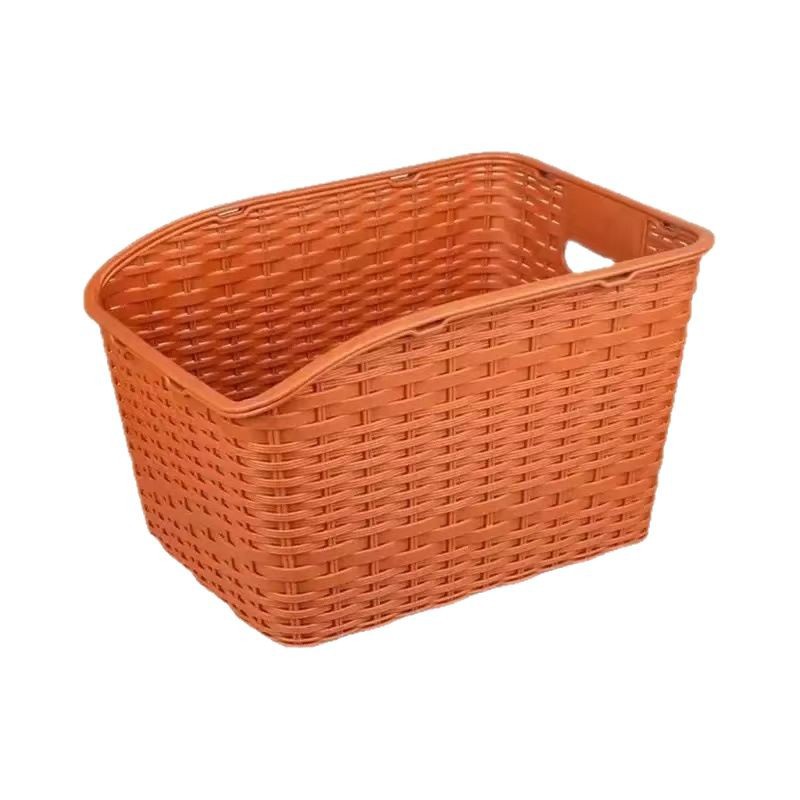Bicycle Rear Basket Plastic Basket Rear Basket Student Schoolbag Basket Cover Bicycle Rack Rear Basket