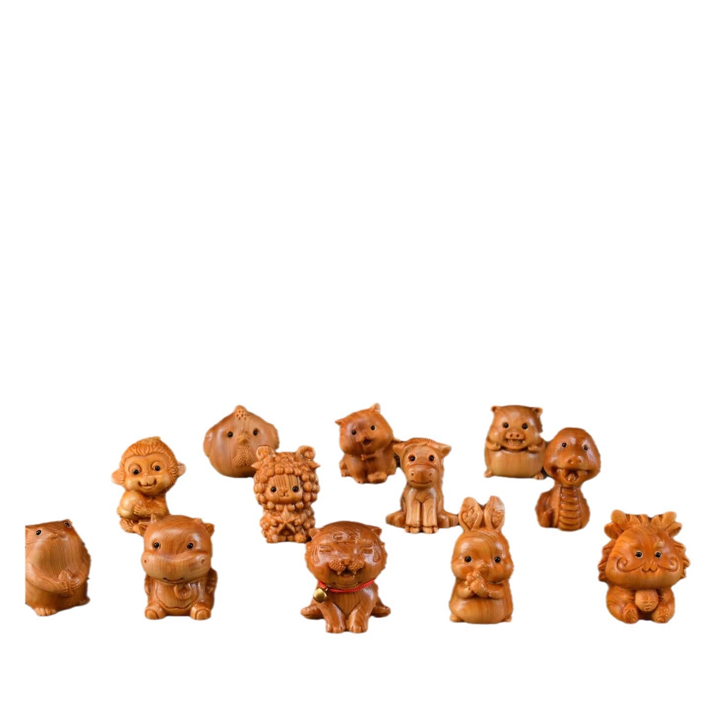 Thuja Wood Carving Ornaments Crafts Handicraft Handicapture Twelve Zodiac Animal Pendant Desktop Accompanying Gift Wood Wukong