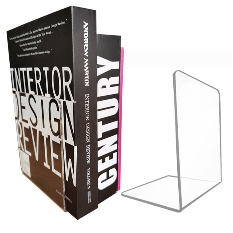 Little Red Book same acrylic L-shaped book stand ins same color solid color transparent book baffle desktop fixed Book