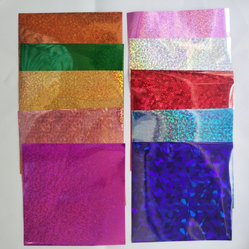 Cross-border Popular Korean Kidsren's Stickers Transfer Paper Colorful Laser Transfer Nail Art Stickers Hot Stamping Paper Wholesale