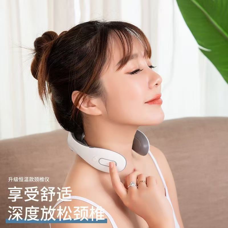 跨境颈椎按摩仪 多功能颈椎仪智能护颈仪 电磁脉冲颈肩揉捏按摩器