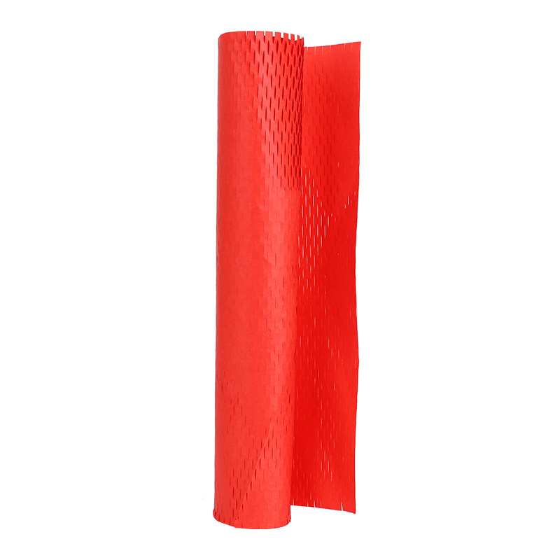 Manufacturer Wholesale Red Honeycomb Buffer Packaging Paper Kraft Paper Three-Dimensional Honeycomb Padding Filling Bedding Lining Paper