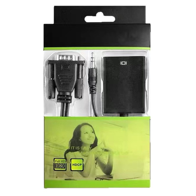 Vga to HDMI Converter with Audio Vga Male to HDMI Female Adapter Same Screen Device High Definition Cable Adapter Cable