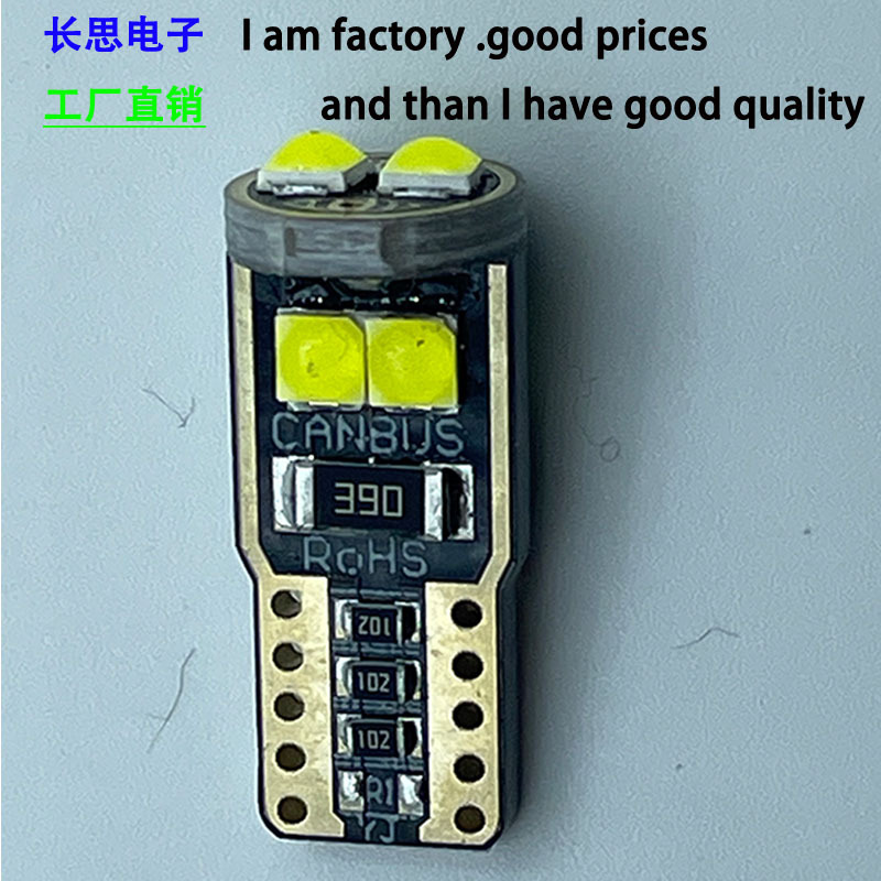 Car led width light t10 3030 6smd highlight license plate light decoding Canbus lens car light