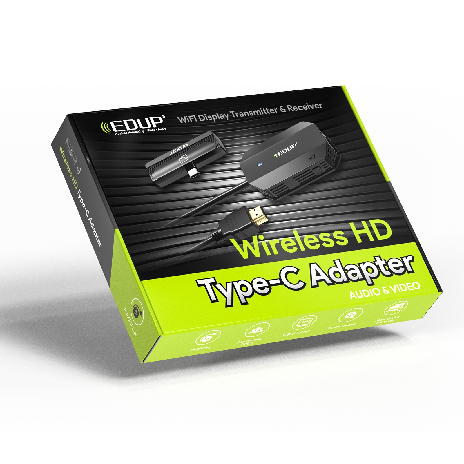 Plug and Play Type-C Mobile Phone Screen Projection Computer Conference Tv Projector Hd Wireless HDMI Extension Transmission