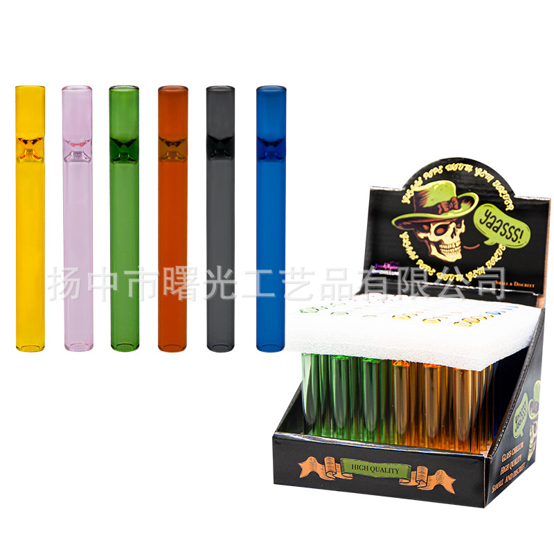 Highly Transparent Glass Pipe, Straight Tube, Multi-Specification Nozzle, Universal Interface, Creative Accessories, Heat-Resistant, Easy to Clean, Multiple Sizes