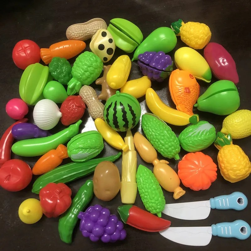 Children's Simulation Fruit and Vegetable Model Qixile Toy Set Kindergarten Baby Early Education Educational Enlightenment Cognition