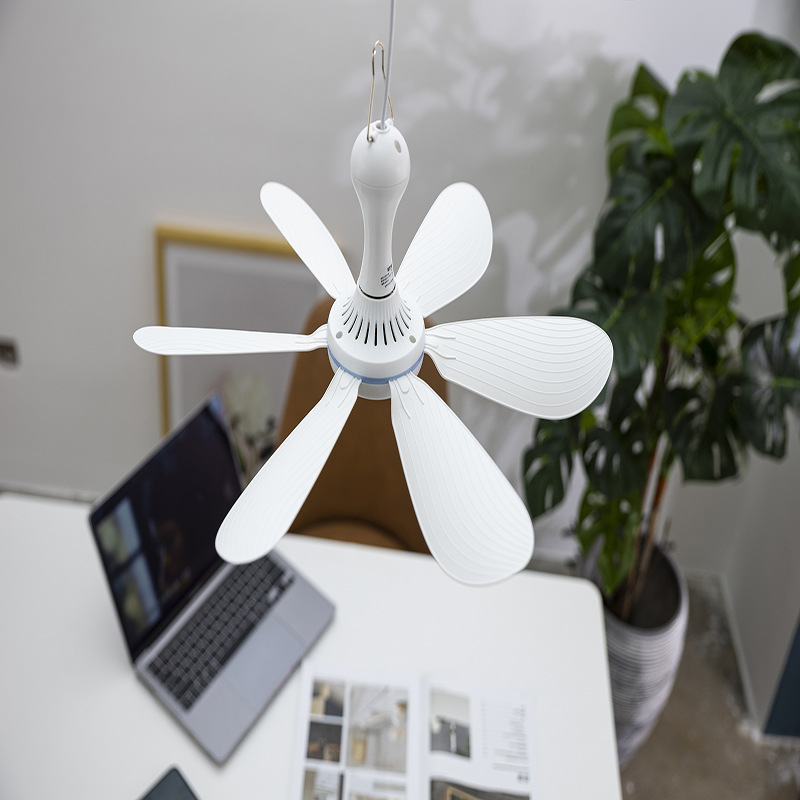 [Exclusively for Cross-Border Supply] Camping Outdoor USB Adjustable Speed Remote Control Small Ceiling Fan Silent Bed Electric Fan