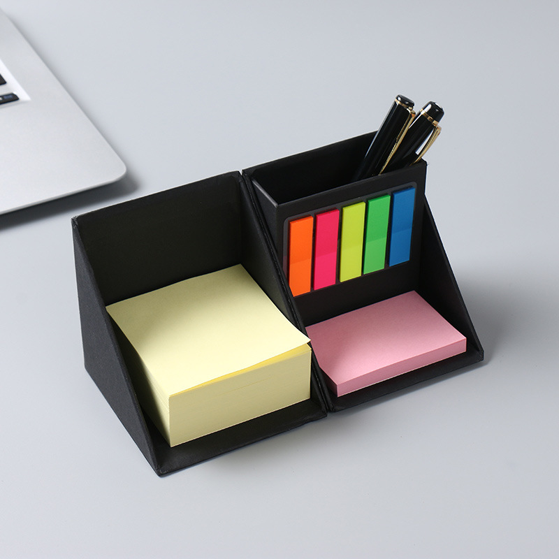 Office Tearable N Times Note Pad 5 Color Strips Message Paper Brick Rotating Creative Foldableing Storage Note Box