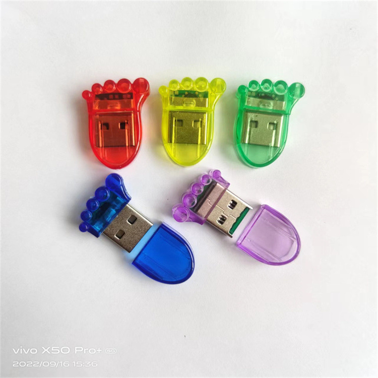 Factory wholesale transparent small feet card reader TF card/mobile phone memory card USB2.0 bird style card reader