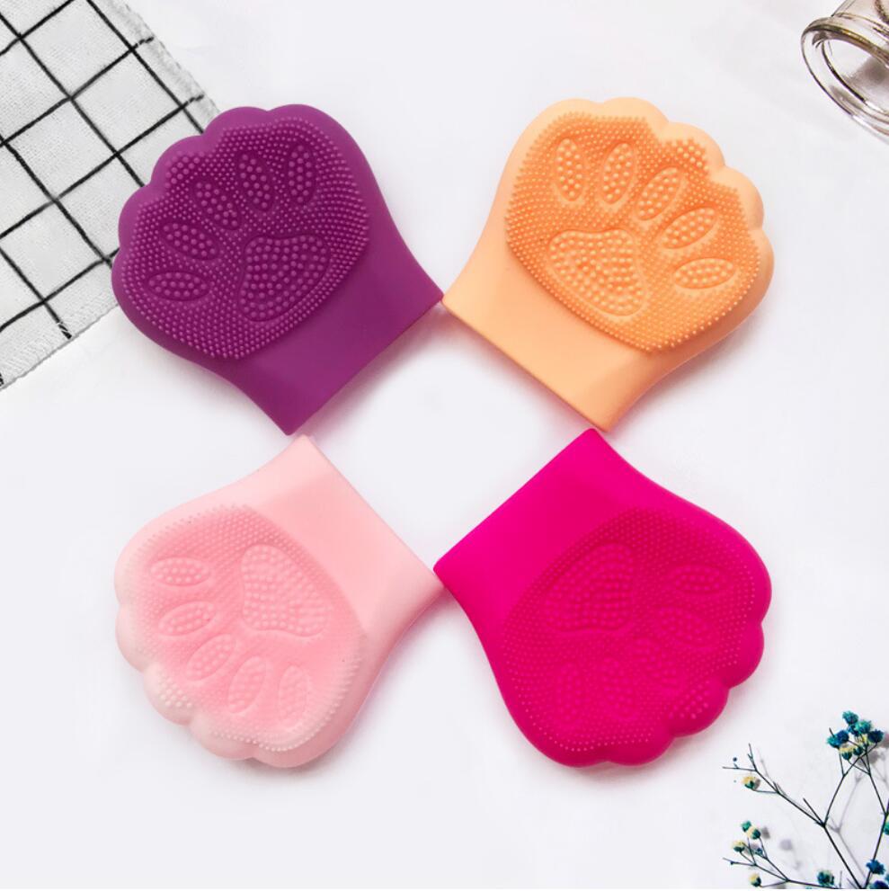 Silicone Cleansing Brush Color Cat's Claw Cleansing Brush Cleaning Pore Shampoo Face Brush Manual Soft Cleaning Silicone Brush