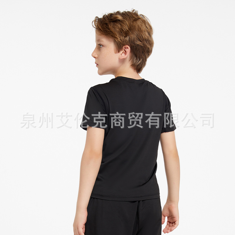 Spring and Summer Children's quick-drying stretch short-sleeved tights training clothes Men's Fitness clothes running basketball pants Sports Football clothes