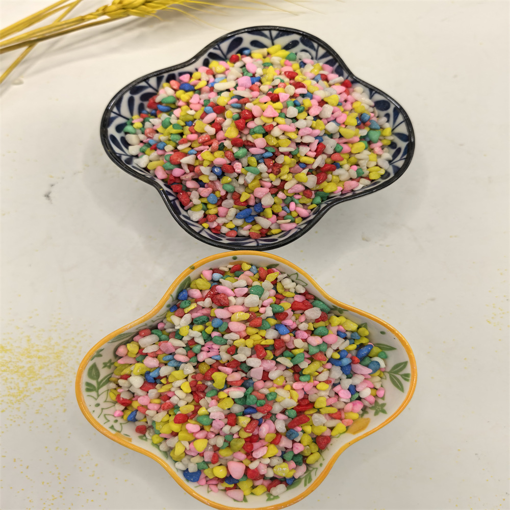 Colorful Stone Flower Pots, Paving Flower Pots, Decorative Fish Tanks, Landscaping Gardening, Colorfulful Small Stones, Dyed Stones, Pebbles