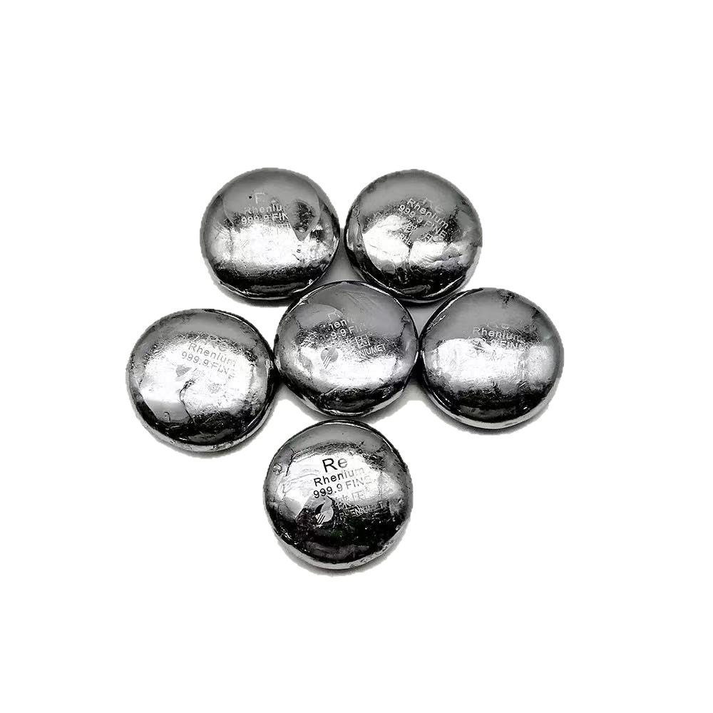 Factory Supply Re 100g High Purity Metal Re Ingot Re Melting Ingot Rare Refractory Metal Melting Beads Re9999