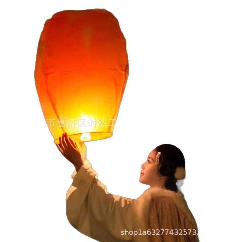 Mid-Autumn Festival Kongming Lanterns, Romantic Sky Lanterns for Blessings and Prayers, Safe Thickened Flame-Retardant Paper Sky Lanterns, Wish Lanterns in Heart Shape