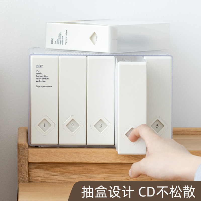 Wholesale CD box CD bag ps4 game disc finishing disc plastic 24 CD storage box wholesale creative