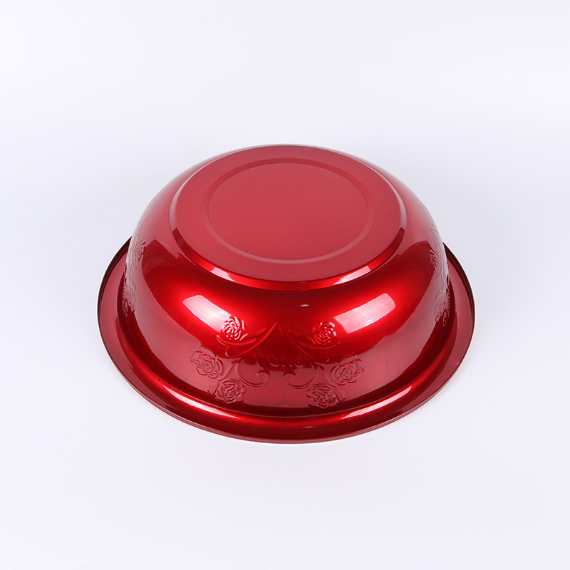 Wedding celebration basin with wedding basin stainless steel wedding basin wedding festive washbasin wedding supplies thickened red wedding washbasin