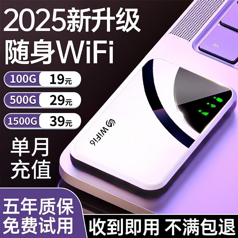 Портативный Wi-Fi роутер WiFi6, без карты, неограниченный трафик