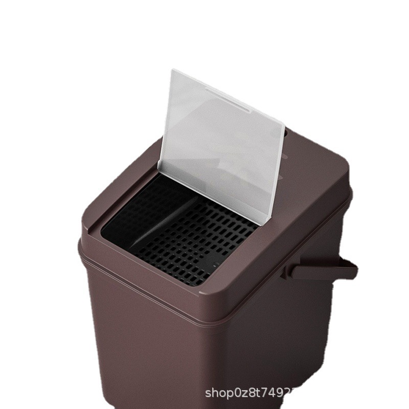 Filter Bucket Tea Bucket Household Drain Bucket with Lid Filter Screen Drain Bucket Waste Bucket Tea Set Accessories Tea Scrap Bucket