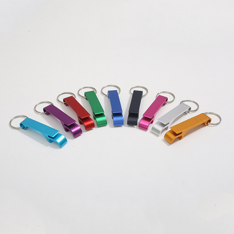 Beer Beverage Bottle Opener Keychain Portable Can Opener Aluminum Alloy Bottle Opener Advertising Wine Opener