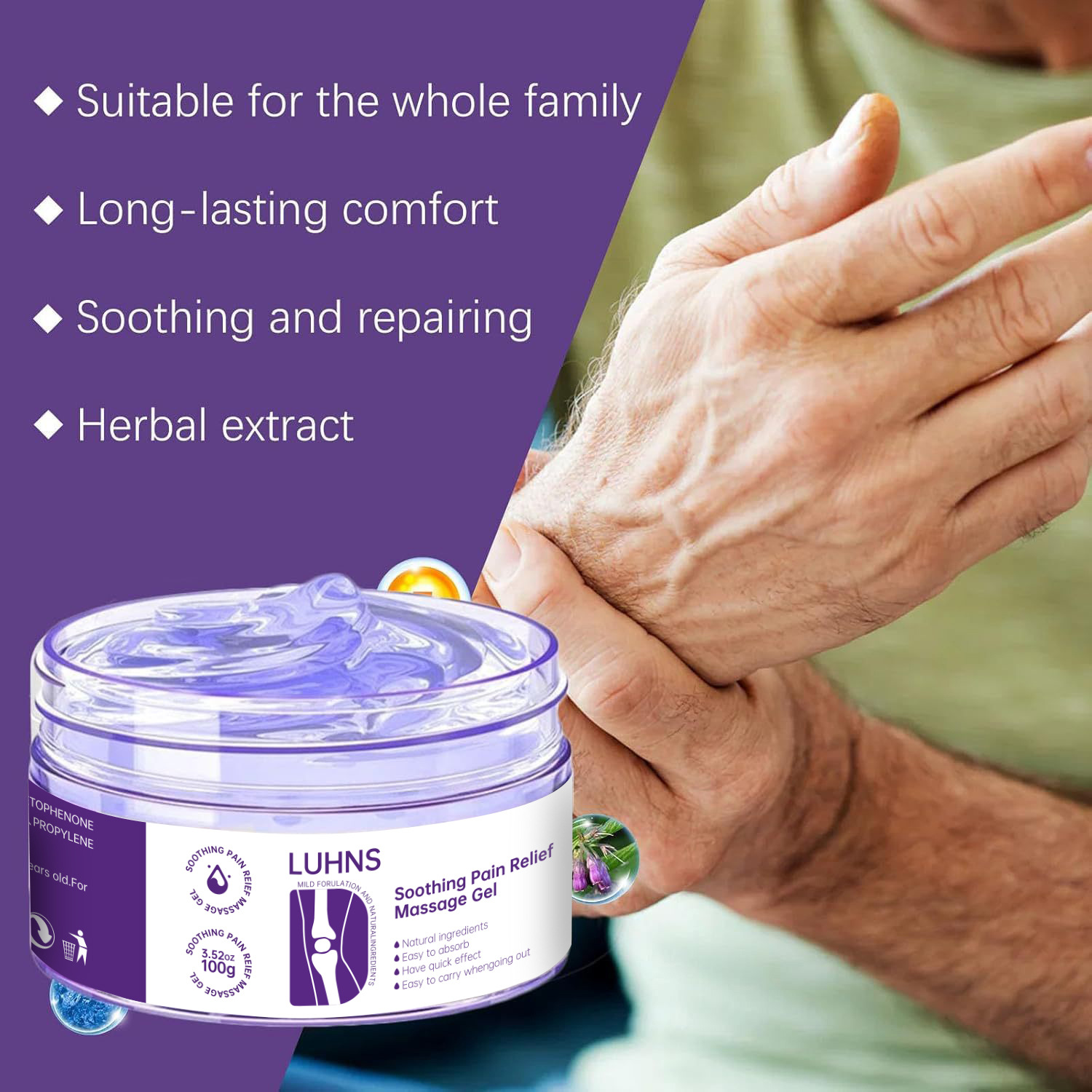 In-Stock English Version Cross-Border Popular Body Massage Gel for Joints, Knees, and Shoulders, Comfortable External Application Massage Cream