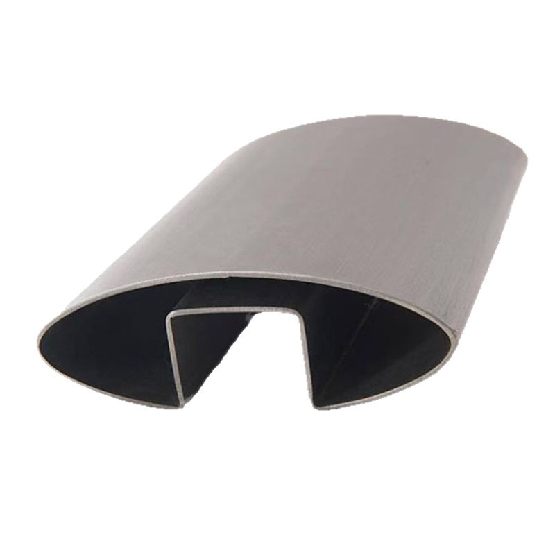 Factory Ready Stock 304 Stainless Steel Shaped Tubes 201 Stainless Steel Single-Slot Round Tubes for Stair Railings, Door Panels, and Glass Use