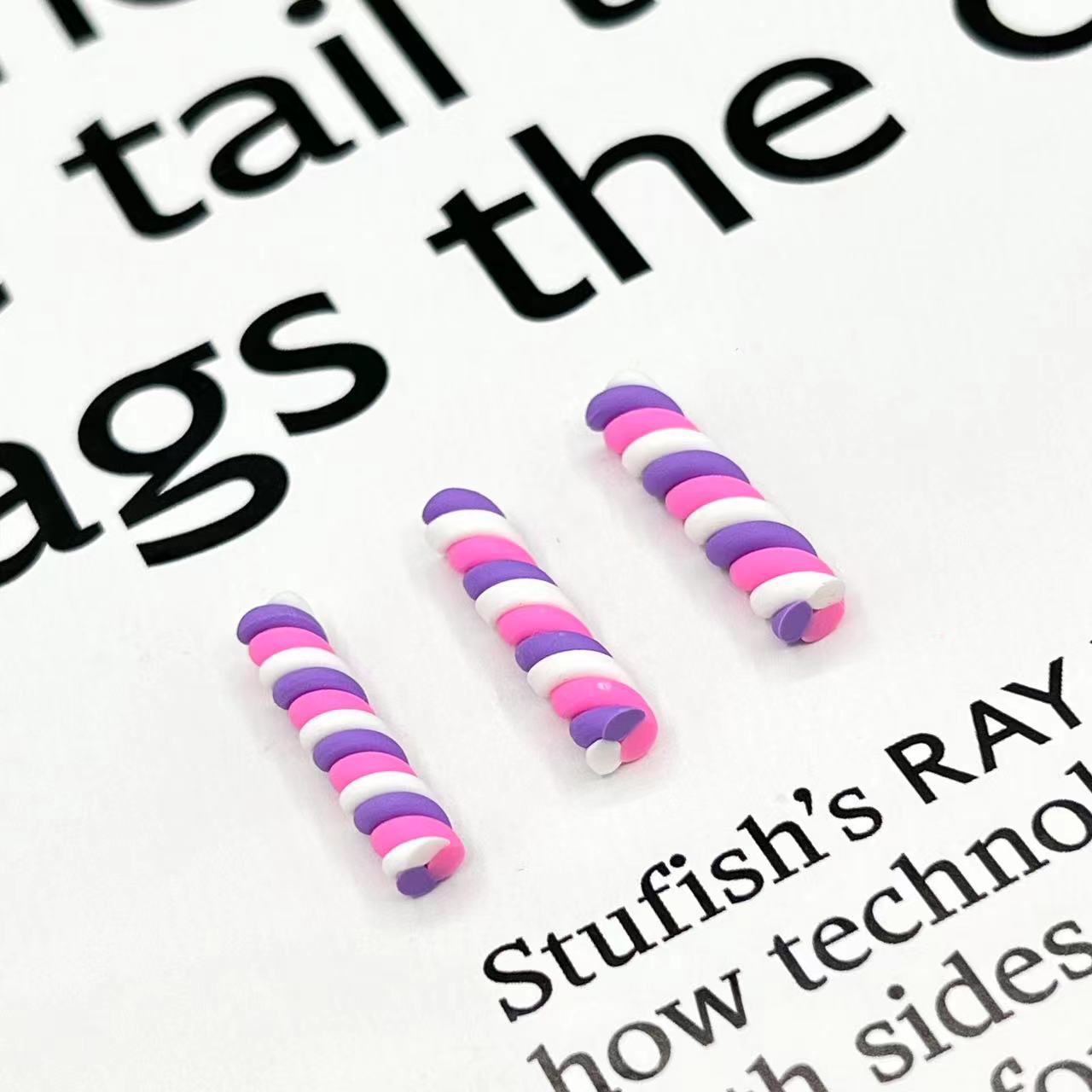 Factory direct soft pottery simulation cotton candy color cotton stick food play cream glue jewelry accessories handmade materials