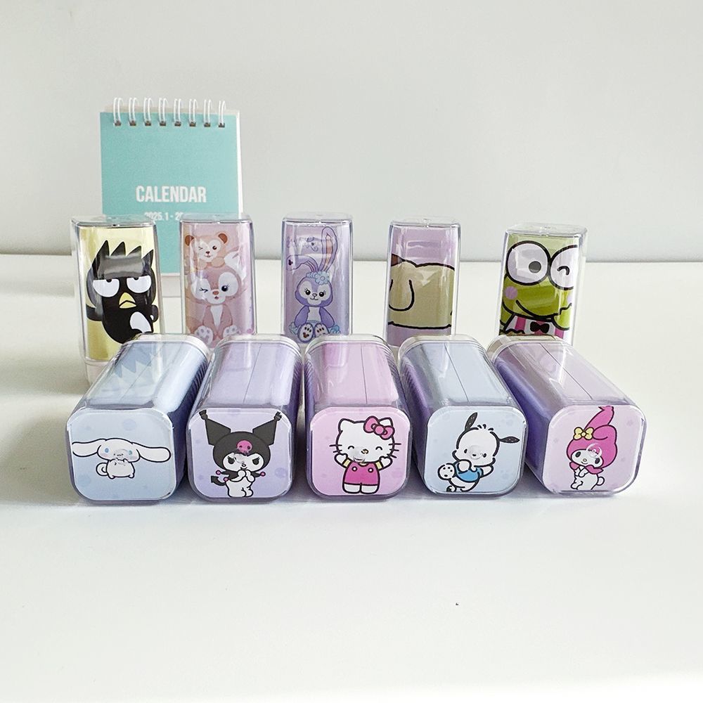 Sanrio Cute Cartoon Kidsren's Reward Seal Colorfulful Pattern Kindergarten Baby Toy Kitty Cat Seal