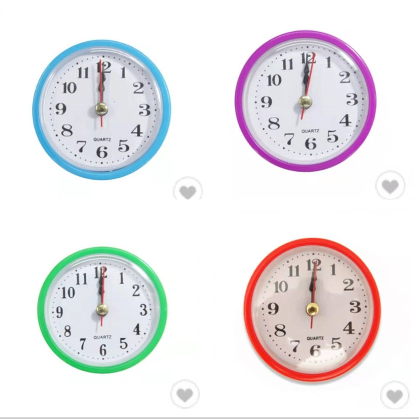 Cross-Border Plastic Clock Head 65mm Round Clock Bile Photo Frame Resin Crafts Iron Clock Head Movement Clock Accessories