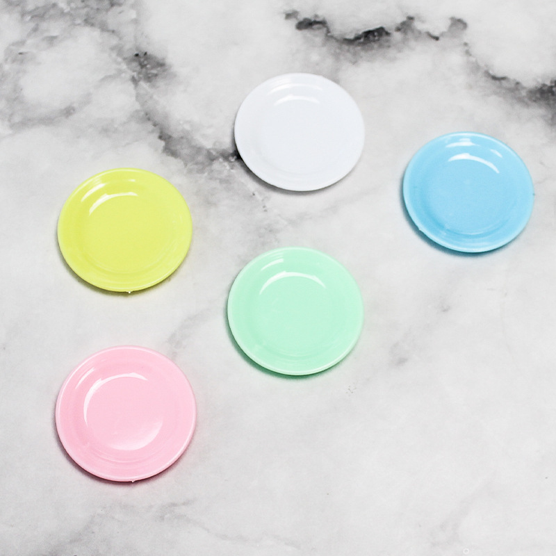 3.5 см мини искусственная маленькая тарелка DIY клей для крема ручная работа контейнер игрушка еда аксессуары для детского игрового домика