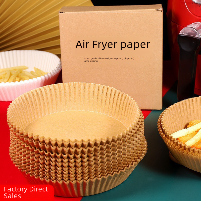 Factory direct air fryer paper special paper oil-absorbing paper tray oil-proof non-stick round high temperature resistant paper baking pad paper