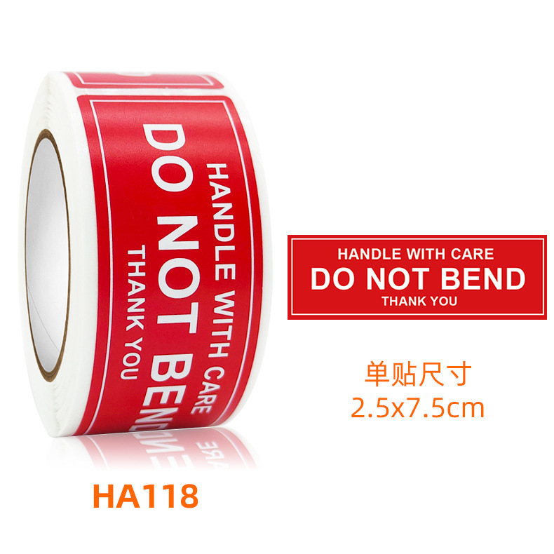 In Stock Fragile Fragile Stickers, Handle with Care, Do Not Press, Do Not Drop, Warning Signs, Self-Adhesive Labels, Roll Stickers