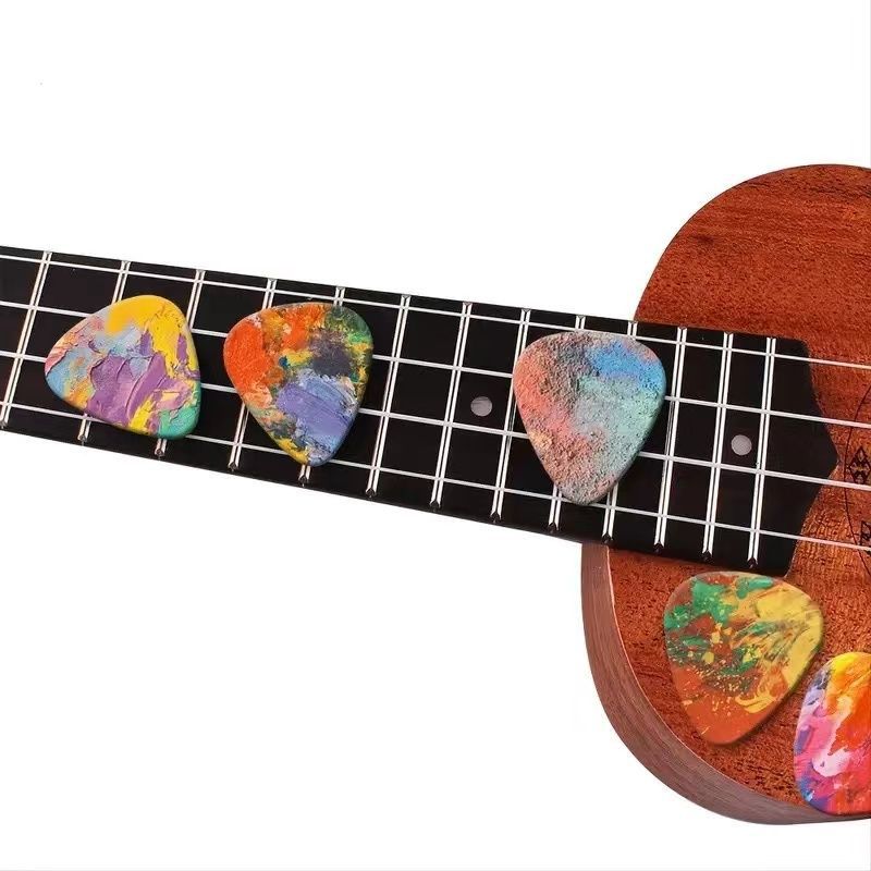 10 pieces of mixed in stock color guitar pick accessories painted ukulele shrapnel