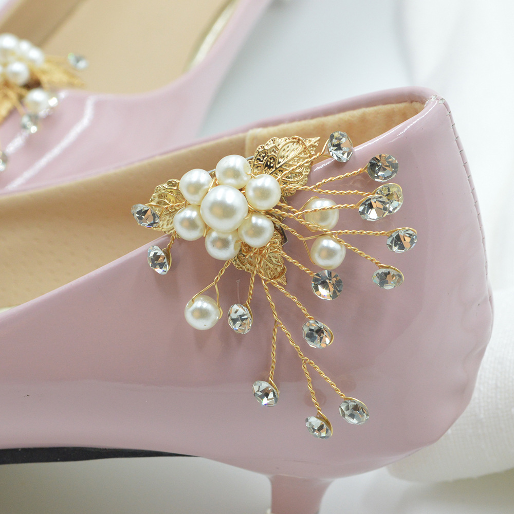Fashion bridal shoes clip Korean shoes flower diy clothing with corsage chest clip accessories detachable flower clip all-match