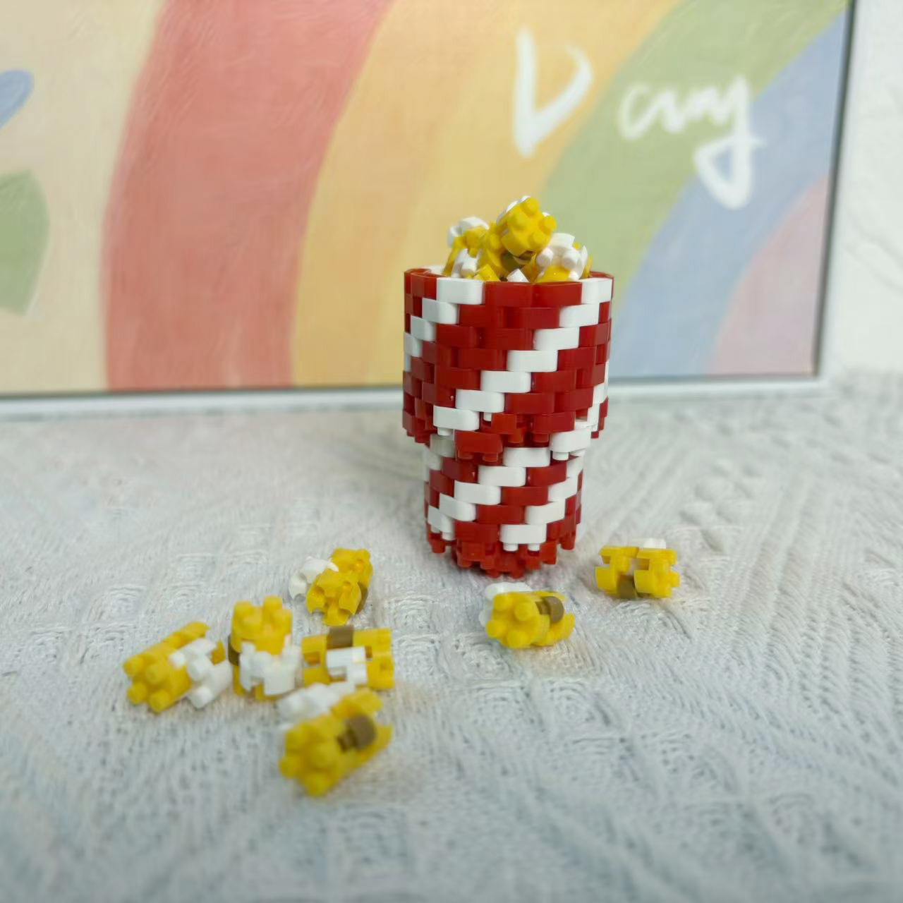 Wholesale Dropshipping Cross-Border Special Supply of Cola Burger Popcorn Fries Donuts Building Block Model Fun Building Toys